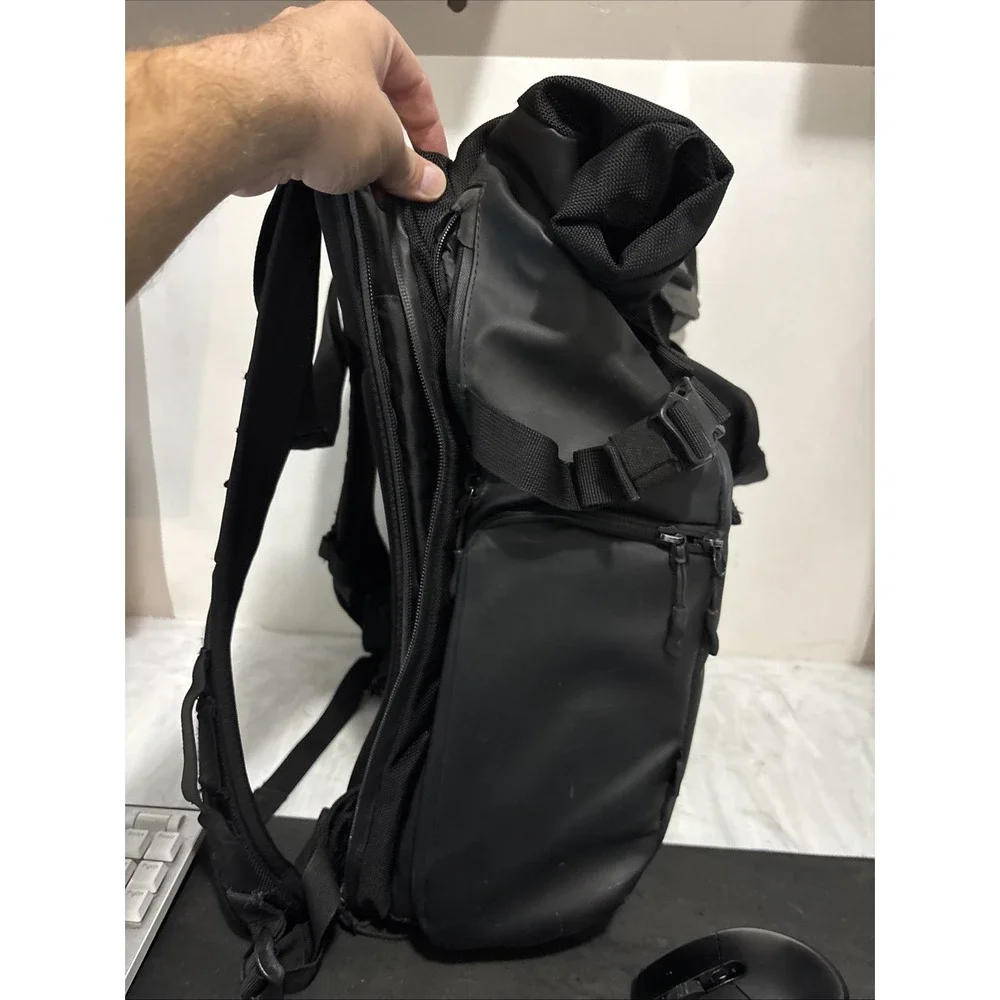 Wandrd PRVKE 31L Backpack Black Camera Bag Roll Top Repair Needed